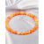 彩色的风化石头珠子手链男女瑜伽佛珠手串商务礼物手饰品纹理手环 橙色 10mm