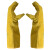 麦可辰焊兽牛皮电焊手套焊工手套耐磨工业防烫耐高温度焊接手套 黄色 黄色加厚加长 L