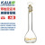 KAIJI LIFE SCIENCES容量瓶标准口具塞3.3高硼硅玻璃定量瓶细颈梨形瓶带检定证书白色透明50ml,80只1箱