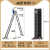 比力加厚铝合金多功能折叠梯子人字梯便携工程梯伸缩升降楼梯 德标黑色5mm直梯10.4米人字5.0