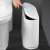 垃圾桶卫生间专用2023新款按压式家客厅轻奢窄夹缝带盖 卡其色x2个垃圾袋2