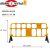 移动水马围挡塑料铁马护栏市政工程施工吹塑围栏交通路障 2*1米黄色塑料铁马85kg