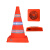 立采  LED发光路锥汽车交通道路警示路障可折叠红蓝灯车载便携雪糕筒 橙色『70CM』LED发光 灯带款