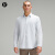 lululemon丨New Venture 男士修身款长袖衬衫 LM3EI7S 条纹白色希思蓝色亚麻布 S