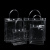 海斯迪克 透明手提袋pvc礼品袋 购物纽扣手拎袋 20*7*15cm横版 HKCX-381