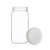 Wheaton圆形瓶透明密封储物罐大口刻度罐子带盖杂粮收纳样品进口 125ml 透明 无刻度