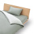 MUJI 水洗莱赛尔 枕套 枕头套单个装家用 床上用品 绿色×深绿色 48*74cm枕芯用