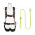 JOHA 高空作业全身五点式安全带双挂钩保险带电工耐磨安全绳套装 全身单小钩-3米 