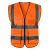 反光安全背心工作服交通安全反光衣马甲工地施工定制 多口袋针织布橘红 均码