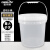 金诗洛 塑料桶 10L带提手 透明水桶 密封打包桶 小水桶涂料桶 KT-182