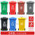 户外分类垃圾桶240L120L大号大容量带盖轮小区环卫商用加厚垃圾箱 240L加厚有盖有轮红色