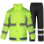 卡莱文雨裤套装交通安全服环卫物业高速救援防雨服荧光黄绿 兰格绿套装 M