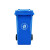 圣路欧C  垃圾桶绿色环卫分类垃圾桶物业小区室外户外酒店商用塑料带盖120A-1型号 550*460*960mm
