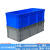 加厚收纳盒子塑料长方形周转箱物流箱子胶框特大号塑料筐胶箱框子 80*60*23cm 蓝色