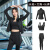 金成瑞瑜伽服女运动套装女三件套健身服跑步运动户外训练休闲速干衣裤 黑色（三件套） XL（115-130斤）