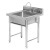 稳斯坦  商用不锈钢水池 厨房水槽洗碗洗菜盆带支架存储池 加厚60*60*80单槽 W5557