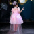 迪士尼（Disney）女童2024夏装新款发光爱莎公主裙子冰雪奇缘蓬蓬纱生日连衣裙夏季 9135粉色纯棉裙(送一条灯带) 100码(建议身高90-95公分)