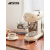 SMEG斯麦格ECF01意式半自动咖啡机家用办公室用小型一体奶泡蒸汽 黑色 官方标配