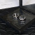 卡古兰（KAGULAN）520礼物黑水晶情侣对戒轻奢黑色水钻小众设计感女感个性钛钢 A款