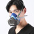防工业粉尘装修喷漆防护面罩橡胶面罩可水洗透气舒适装饰 佳护面具10片滤棉