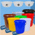 干湿过滤分离带滤网垃圾桶大号厨房厨余茶水茶叶沥水水桶篮桶 黄色14升有盖子+白色沥水篮