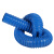 PVC蓝色工业吸尘软管木工100/110/120/130/50雕刻开料机伸缩风管 内径110mm1米