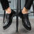 百丽驼美士（BALITOMMS）英伦潮流尖头雕花休闲皮鞋鳄鱼纹商务男鞋型号- 黑色 42