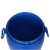 海斯迪克 工业级法兰桶 抱箍手提塑料桶化工桶泔水桶 黑盖广口带铁箍包装桶 30L（新料）HKWY-19