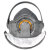 思创科技橡胶防尘面罩口罩防雾霾细微颗粒物打磨半面具 ST-1060C 防尘面罩(内含1片+20片滤棉)