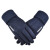 赫思迪格 麂皮绒手套 冬季全指保暖加绒触屏户外防风骑行防滑手套 蓝色1双 JG-1682