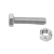 东明 DIN933全牙外六角螺栓带标准螺母，不锈钢316/A4 M20-2.5*80，5套/包 
