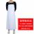 加厚白色围裙防水围裙防油围裙PVC工业防酸碱围裙耐磨级围裙 白色厚版110*80