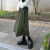 AXRP半身裙女2024新款秋冬时尚洋气复古麂皮绒腰a字显瘦伞裙 豆绿（有里布有口袋） S 8098