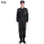 高品质作训服长袖春秋保安全套制服工作服一套+配件+帽子+腰带 黑色 4XL
