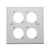 AVSSZ艾威尚两位D型酒店舞台音视频墙面铝合金拉丝86空白面板1孔4 白色2位空白面板