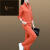 梵侈赫尔运动套装女春秋装2024新款休闲时尚洋气酒红色卫衣立领宽松两件套 酒红 m80-100斤