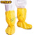 定制防化鞋套防耐酸碱化学品防滑防水PVC靴套危化品车间液体防护 黄色10双 均码