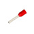 适用于E1008尼龙管形H1/14冷压针型线鼻线耳铜接头接线端子管型1.0平方 红色