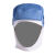 HKFZ食品帽车间防尘工作帽厨房厨师帽男女通用耳挂透气帽防掉发鸭舌帽 蓝色 M37