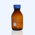取样瓶 透明茶色棕色带刻度螺口蓝盖试剂瓶密封瓶实验室取样瓶玻璃样品瓶JYH 高硼硅20000ml