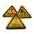 有电危险当心触电机械设备安全标签贴PVC磨砂材质高粘不干胶防水 三角形-注意安全