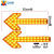 安小侠 交通指示灯 洒水车工程车箭头灯 通用35CM 8灯黄色外壳双箭头（含控制器）