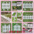 FANCYCHIC塑料栅栏围栏白色庭院户外美化工程围栏幼儿园装饰菜园花园围栏 塑料栅栏圆头 长50*高13(1片)