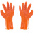 出极 浸胶工业手套 加厚PVC手套 橡胶劳保手套 单位:双 加绒橘色防滑颗粒手套1双 