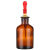 玻璃滴瓶实验室3060125ml附胶帽红皮头红胶头白色棕色玻璃点滴瓶胶头滴管英式刻度滴瓶 普料棕色60ML
