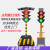 太阳能红绿灯交通信号灯驾校学校十字路口移动红绿灯警示灯 200-12圆灯30瓦手推车款