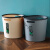 大号卫生间客厅厨房卧室办公室带压圈无盖垃圾桶纸篓 大号绿色