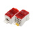 亮才 DLFJ0036 UKK导轨式单极分线盒 一进多出大功率导轨式接线盒端子 UKK400A分线盒-红色