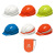 希凡里安全帽施工地便携伸缩可折叠出差头盔 橙色+白色条