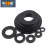 黑色尼龙垫片塑料圆形平垫耐高温绝缘塑胶平垫圈M2M4M5M6M8-M20 M6*12*1.5 (50粒)黑色
